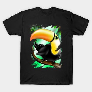 Toucan bird yellow - tropical style T-Shirt